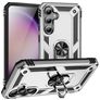 Mobigear Armor Ring Coque Samsung Galaxy S23 FE Coque arrière Rigide Anti-Chocs avec Anneau-Support - Argent