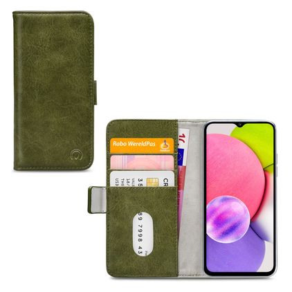 Mobilize Elite Gelly Housse Samsung Galaxy A03s Etui Porte-Monnaie - Vert