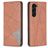 Mobigear Rhombus Slim Housse Samsung Galaxy S25 Plus Etui - Marron