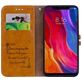 Mobigear Wallet Housse Xiaomi Mi 8 Etui Porte-Monnaie - Cognac