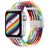 Mobigear Braided Bracelet Nylon pour Apple Watch Fermeture à pince - 49/46/45/44 mm - Rainbow