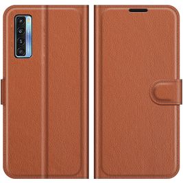 Mobigear Classic Housse TCL 20 5G Etui Porte-Monnaie - Marron