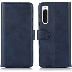 Mobigear Wallet Housse Sony Xperia 10 V Etui Porte-Monnaie - Bleu