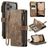 CaseMe C30 Housse iPhone 17 Pro Max Etui Porte-Monnaie - Marron