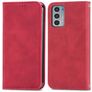 Mobigear Retro Slim Housse Motorola Edge 20 Etui Porte-Monnaie - Rouge