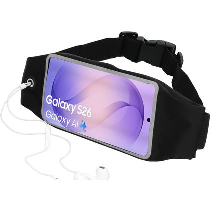 Mobiparts Comfort Fit Belt Brassard Téléphone Samsung Galaxy S26 Ceinture Coque de Sport en Neoprène - Noir