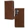 Mobilize Wallet Housse Samsung Galaxy S25 Plus Etui en Cuir Véritable Porte-Monnaie - Marron