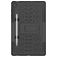 Mobigear Tire Coque Samsung Galaxy Tab S6 Lite Coque Arrière Rigide Antichoc + Porte-crayon + Support Amovible - Noir