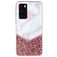 Mobigear Marble Coque Huawei P40 Coque arrière en TPU Souple - Blanc / Rose doré