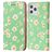 Mobigear Daisies Housse iPhone 12 Pro Max Etui Porte-Monnaie - Vert