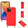Mobigear Lanyard iPhone 14 Pro Max Silicone Coque avec cordon - Rouge