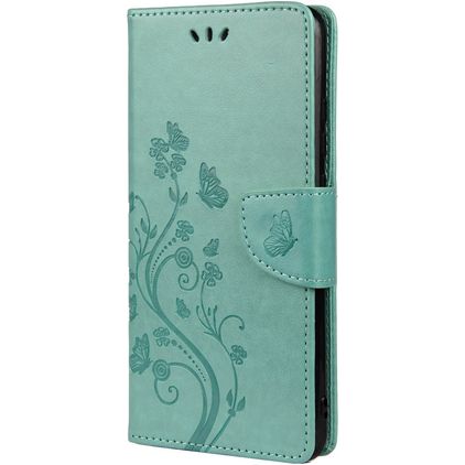 Mobigear Flowers Housse Xiaomi Redmi Note 10 5G Etui Porte-Monnaie - Vert