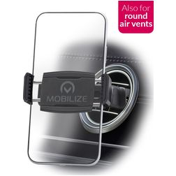Mobilize Round Vent Support voiture Grille de ventilation Pince - Universel - Noir