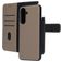 Mobiparts Samsung Galaxy A36 Coque Cuir véritable Étui 2en1 avec coque amovible Portefeuille - Taupe