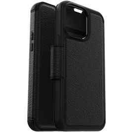 OtterBox Strada Housse iPhone 14 Pro Max Etui en Cuir Véritable - Noir