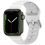 Mobigear Bumpy Bracelet Silicone Apple Watch Fermeture boucle ardillon - 42/41/40/38 mm - Blanc