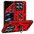 Mobigear Armor ring Xiaomi 15 Plastique rigide Coque arrière Antichoc avec bague de maintien - Rouge