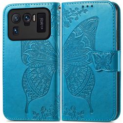 Mobigear Butterfly Housse POCO C40 Etui Porte-Monnaie - Bleu