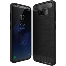 Mobigear Brushed Slim Coque Samsung Galaxy S8 Coque arrière en TPU Souple - Noir