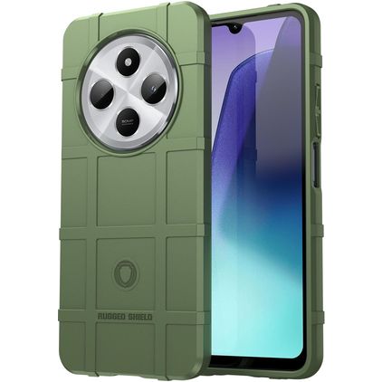 Mobigear Rugged Shield Coque Xiaomi Redmi 14C Coque arrière en TPU Souple Anti-Chocs - Vert