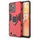 Mobigear Armor Ring Coque Realme C31 Coque arrière Rigide Anti-Chocs avec Anneau-Support - Rouge