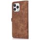 Mobigear Zipper Housse iPhone 14 Pro Etui Porte-Monnaie - Marron