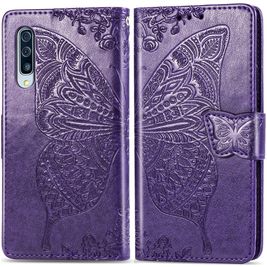 Mobigear Butterfly Housse Samsung Galaxy A70 Etui Porte-Monnaie - Violet