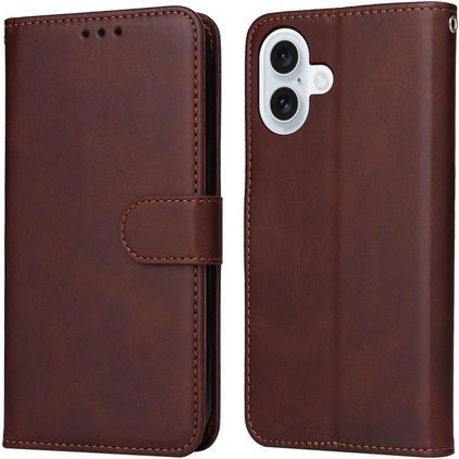 Mobigear Wallet Housse iPhone 17 Etui Porte-Monnaie - Marron
