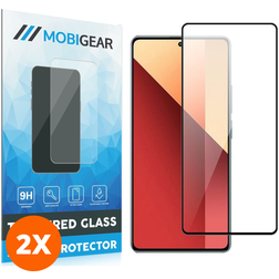 Mobigear Premium Xiaomi Redmi Note 13 Pro 4G Verre trempé Protection d'écran - Compatible Coque - Noir (Lot de 2)