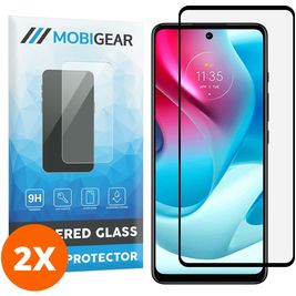 Mobigear Premium Motorola Moto G60s Verre trempé Protection d'écran - Compatible Coque - Noir (Lot de 2)