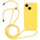 Mobigear Lanyard iPhone 15 Plus Coque avec cordon en Silicone - Jaune