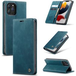 Caseme 013 Housse iPhone 13 Pro Max Etui Porte-Monnaie - Bleu
