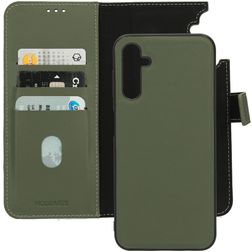 Mobiparts Housse Samsung Galaxy A14 Etui avec Coque Détachable en Cuir Véritable Porte-Monnaie - Vert