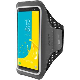 Mobiparts Comfort Fit Brassard Téléphone Samsung Galaxy J6 (2018) Brassard Coque de Sport en Neoprène - Noir