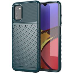 Mobigear Groove Coque Samsung Galaxy A03s Coque arrière en TPU Souple - Vert