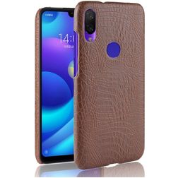 Mobigear Croco Coque Xiaomi Redmi Note 7 Coque arrière Rigide - Marron
