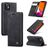Caseme 013 Housse iPhone 12 Mini Etui Porte-Monnaie - Noir