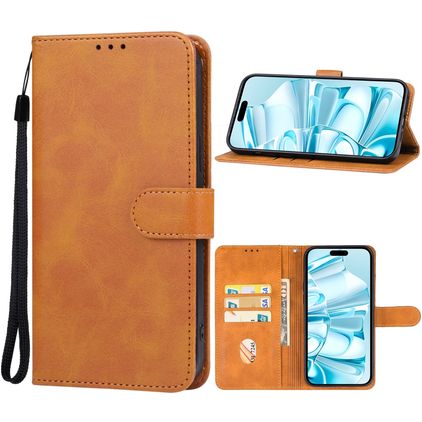 Mobigear Wallet iPhone 16 Étui Portefeuille - Marron