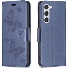 Mobigear Butterfly Housse Samsung Galaxy S24 Etui Porte-Monnaie - Bleu