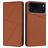 Mobigear Frosted Flip Housse iPhone 17 Pro Max Etui Porte-Monnaie - Marron