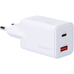 Cygnett Powerplus Double USB / USB-C Chargeur Sans câble Power Delivery 45W - Blanc