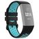 Mobigear Sport Plus Buckle Bracelet Silicone Fitbit Charge 3 Fermeture boucle ardillon - Noir / Turquoise
