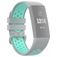 Mobigear Sport Plus Buckle Bracelet Silicone Fitbit Charge 3 Fermeture boucle ardillon - Gris / Turquoise