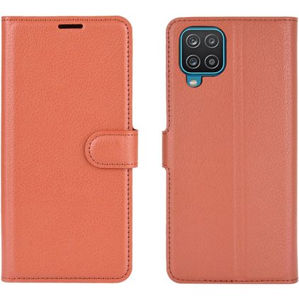 Mobigear Classic Samsung Galaxy A12 Étui Portefeuille - Cognac