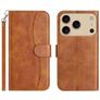 Mobigear S Line Housse iPhone 17 Pro Etui Porte-Monnaie - Marron