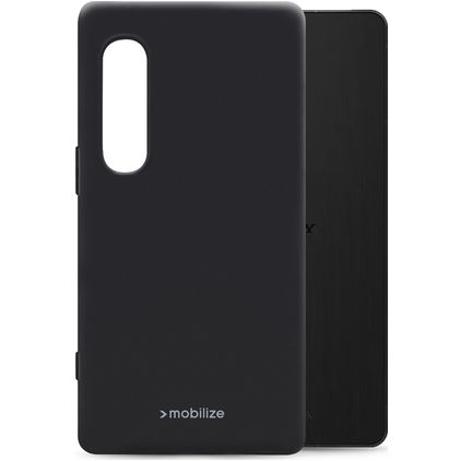 Mobilize Rubber Gelly Coque Sony Xperia 1 VI Coque arrière en TPU Souple - Matt Black