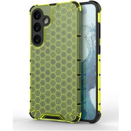 Mobigear Honeycomb Coque Samsung Galaxy S24 Plus Coque arrière Rigide Anti-Chocs - Vert