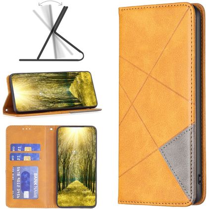 Mobigear Rhombus Slim Housse Motorola Moto G71 5G Etui - Cognac