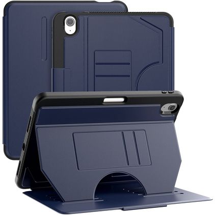 Mobigear Magnetic Folio Coque iPad Air 11 Pouces (2026) Etui + Porte-crayon - Bleu Marin