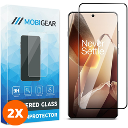 Mobigear Premium OnePlus 13 Verre trempé Protection d'écran - Compatible Coque - Noir (Lot de 2)